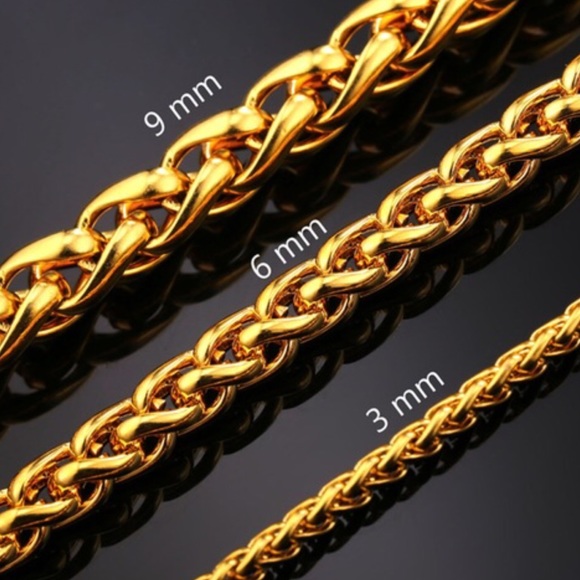 New 9mm 18k gold chain for men - Picture 2 of 3